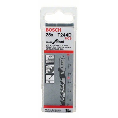 Produktbild von Bosch - Stichsägeblatt T 244 D, 25er-Pack (2608633626)