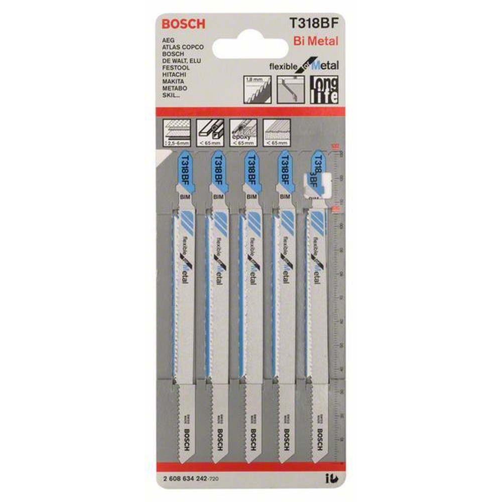 Bosch Stichsägeblatt T 318 BF, 5er-Pack Produktbild img2 L