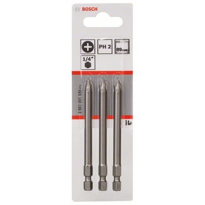 Produktbild von Bosch - Schrauberbit Extra-Hart, PH 2, 89mm, 3er-Pack (2607001535)