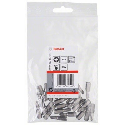 Produktbild von Bosch - Schrauberbit Extra-Hart, reduziert PZ2R, 25mm, 25er-Pack (2607002517)