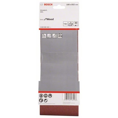 Produktbild von Bosch - Schleifband-Set X440, Best for Wood and Paint, 3-teilig, 100 x 552mm, 8