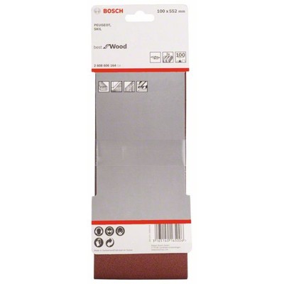 Produktbild von Bosch - Schleifband-Set X440, Best for Wood and Paint, 3-teilig, 100 x 552mm, 1