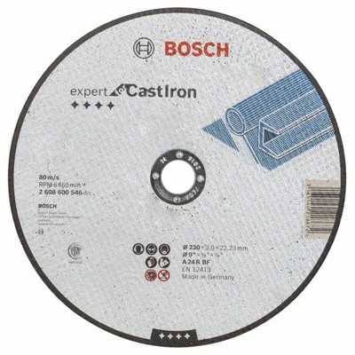 Produktbild von Bosch - Trennscheibe gerade Expert for Cast Iron ø230x22,23x3mm (2608600546)