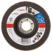 Produktbild von Bosch - Fächerschleifscheibe X571, Best for Metal, gerade, 125mm, 120, Glasgewe