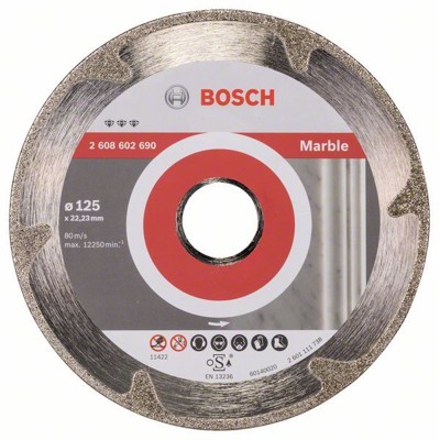 Produktbild von Bosch - Diamanttrennscheibe Best for Marble, 125 x 22,23 x 2,2 x 3mm (260860269