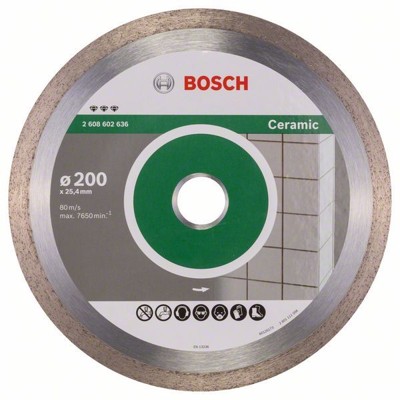 Produktbild von Bosch - Diamanttrennscheibe Best for Ceramic, 200 x 25,40 x 2,2 x 10mm (2608602