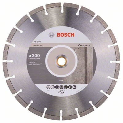 Produktbild von Bosch - Diamanttrennscheibe Standard for Concrete, 300 x 20,00/25,40 x 2,8 x 10