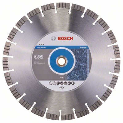 Produktbild von Bosch - Diamanttrennscheibe Best for Stone, 350 x 20,00/25,40 x 3,2 x 15mm (260