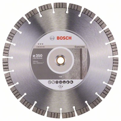 Produktbild von Bosch - Diamanttrennscheibe Best for Concrete, 350 x 20,00/25,40 x 3,2 x 15mm