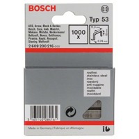 Produktbild von Bosch - Feindrahtklammer Typ 53 rostfrei 11,4x0,74x10mm 1.000er-Pack (260920021