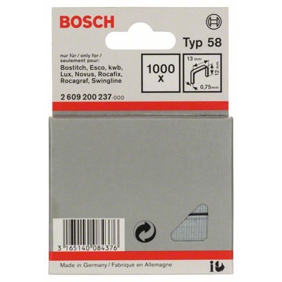 Produktbild von Bosch - Feindrahtklammer Typ 58 13x0,75x12mm 1.000er-Pack (2609200237)