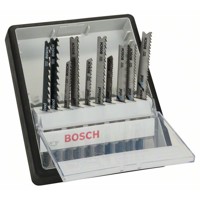 Produktbild von Bosch - 10-tlg. Stichsägeblatt-Set Wood and Metal, Robust Line, T-Schaft (26070