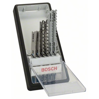 Produktbild von Bosch - 6-tlg. Stichsägeblatt-Set Wood and Metal, Robust Line, Progressor, U-Sc