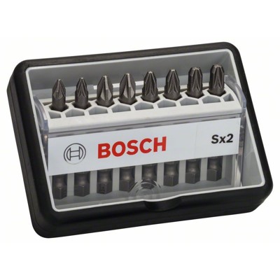 Produktbild von Bosch - 8-tlg. Schrauberbit-Set, Robust Line, Sx PZ, Extra Hard-Ausführung (260