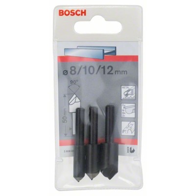 Produktbild von Bosch - Kegelsenker-Set 3-teilig Ø8, 10, 12mm (2608596667)