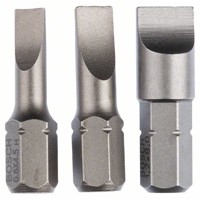 Produktbild von Bosch - Schrauberbit-Set Extra-Hart (S), 3-teilig, 25mm, S0,6x4,5, S0,8x5,5, S1