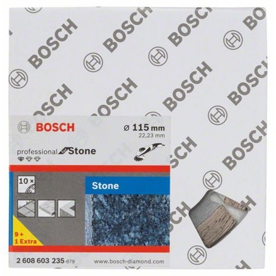 Produktbild von Bosch - Diamanttrennscheibe Standard for Stone 10er-Pack ø115x22,23x1,6x10mm