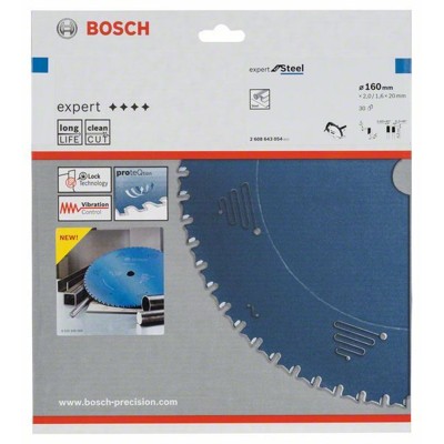 Produktbild von Bosch - Kreissägeblatt Expert for Steel ø160 x 20 x 2,0mm, 30 Zähne (2608643054