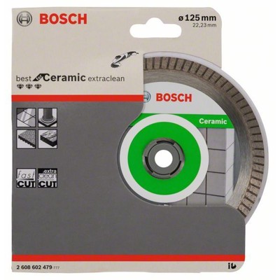 Produktbild von Bosch - Diamanttrennscheibe Best for Ceramic Extra-Clean Turbo, 125 x 22,23 x 1