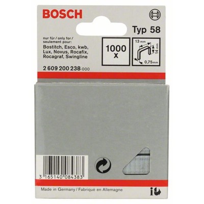 Produktbild von Bosch - Feindrahtklammer Typ 58 13x0,75x14mm 1.000er-Pack (2609200238)