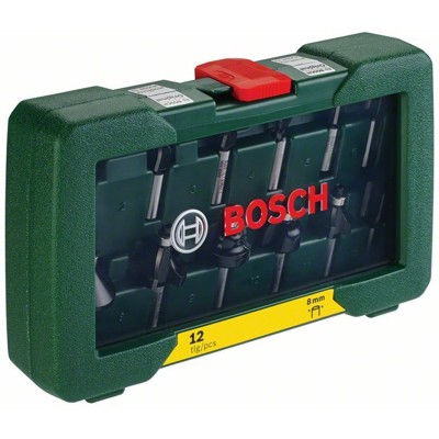 Produktbild von Bosch - Hartmetall-Fräser-Set xPromo, 12-teilig, Schaft-ø8mm