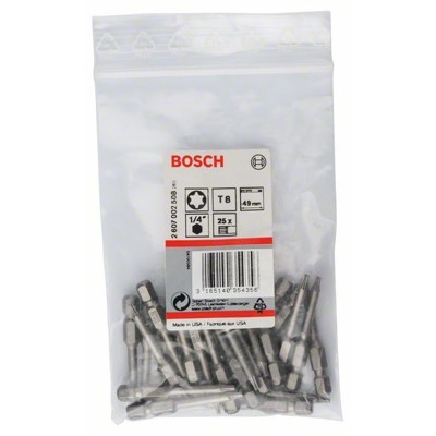 Produktbild von Bosch - Schrauberbit Extra-Hart, T8, 49mm, 25er-Pack (2607002508)