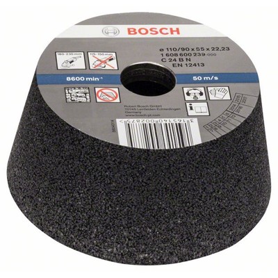 Produktbild von Bosch - Schleiftopf, konisch-Stein/Beton 90mm, 110mm, 55mm, 24 (1608600239)