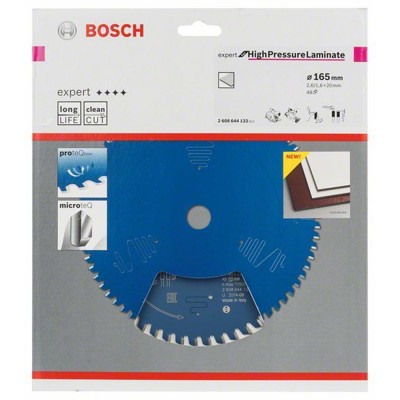 Produktbild von Bosch - Kreissägeblatt Expert for High Pressure Laminate, ø165 x 20 x 2,6mm, 48