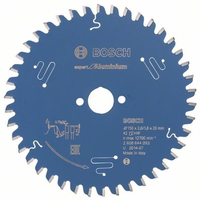 Produktbild von Bosch - Kreissägeblatt Expert for Aluminium ø150 x 20 x 2,6mm, 42 Zähne (260864