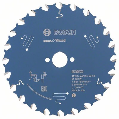 Produktbild von Bosch - HW Kreissägeblatt Expert for Wood ø150x20x2,6 24T (2608644011)