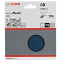 Produktbild von Bosch - Schleifblatt F550, Expert for Metal, 125mm, 80, ungelocht, Klett, 5er-P