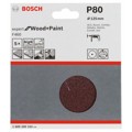 Produktbild von Bosch - Schleifblatt Papier F460, 125mm, 80, ungelocht, gespannt, 5er-Pack (160