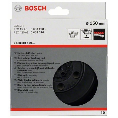 Produktbild von Bosch - Schleifteller weich, 150mm, für PEX 15 und PEX 420 AE (2608601179)