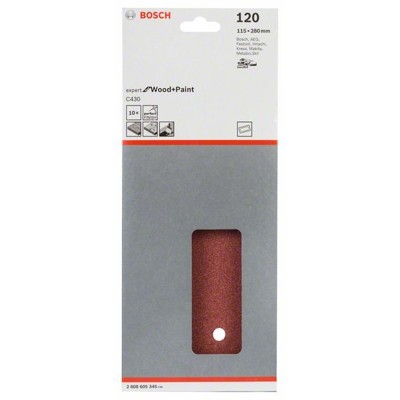 Produktbild von Bosch - Schleifblatt C430 für Schwingschleifer 10er-Pack 14 Löcher 115x280mm Kö