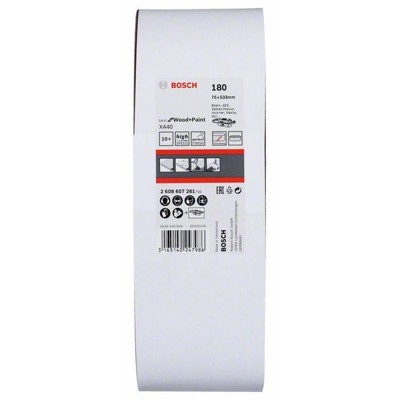 Produktbild von Bosch - Schleifband-Set X440 Best for Wood and Paint, 10-teilig, 75x533mm, Körn