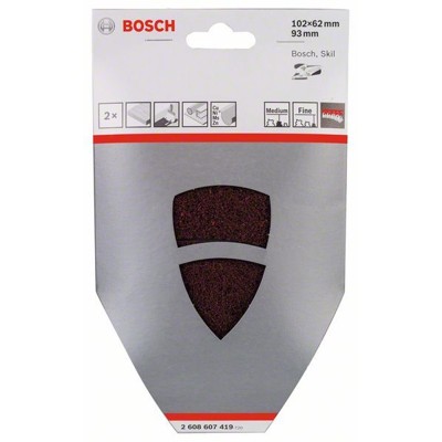 Produktbild von Bosch - Reinigungsvlies-Set für Multischleifer, 2-teilig, Klett, 102 x 62, 93mm