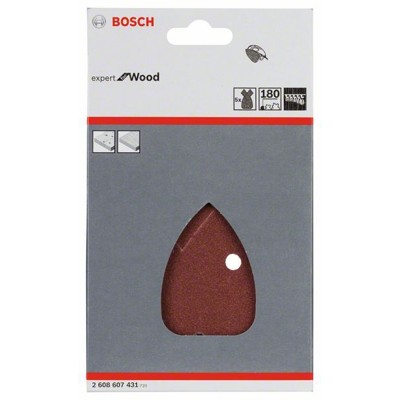 Produktbild von Bosch - Schleifblatt C430, 100 x 170mm, 180, 4 Löcher, Klett, 5er-Pack (2608607