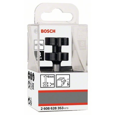 Produktbild von Bosch - Federfräser Standard for Wood Schaft-ø8mm, D1 25mm, L 5mm, G 58mm (2608