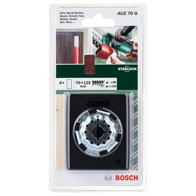 Produktbild von Bosch - Profilschleifer Starlock AUZ 70 G, 70mm, 4 Schleifblätter 70 x 125mm