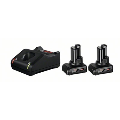 Produktbild von Bosch - Akku Starter-Set: 2 x GBA 12 Volt, 6.0 Ah und GAL 12V-40 (1600A01B20)