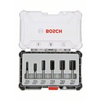 Produktbild von Bosch - Fräser-Set, 6-teiliges Nutfräser-Set, 6-mm-Schaft. Für Handfräsen (2607