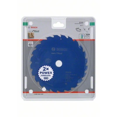 Produktbild von Bosch - Akku-Kreissägeblatt Expert for Wood, 184 x 1,6/1 x 20, 24 Zähne (260864