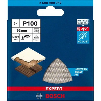 Produktbild von Bosch - EXPERT M480 Schleifnetz für Deltaschleifer, 93 mm, K 100, 5-tlg. (26089