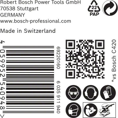 Produktbild von Bosch - EXPERT M480 Schleifnetz für Schwingschleifer, 93 x 186 mm, G 180, 50-te