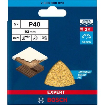 Produktbild von Bosch - EXPERT C470 Schleifpapier für Deltaschleifer, 93 mm, K 40, 5 Stück (260