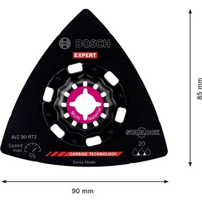 Produktbild von Bosch - EXPERT Sanding Plate AVZ 90 RT2 Schleifplatten, 90 mm, 10er-Pack (26089