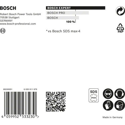 Produktbild von Bosch - EXPERT SDS max-8X Hammerbohrer, 28 x 600 x 720 mm. Für Bohrhämmer (2608