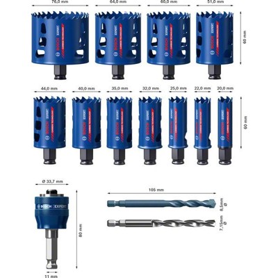 Produktbild von Bosch - Lochsäge Expert for ToughMaterial 14-teiliges Set (2608900447)