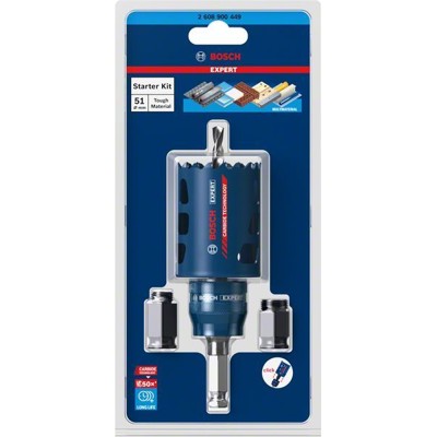 Produktbild von Bosch - EXPERT Tough Material Lochsäge-Starter-Set, 51 x 60 mm (2608900449)