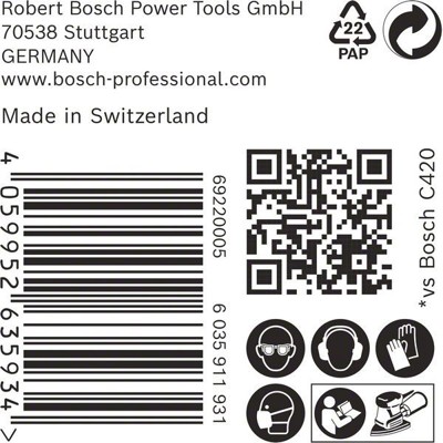 Produktbild von Bosch - EXPERT C470 Schleifpapier, 100 x 150 mm, K 120, 50 Stück (2608901643)